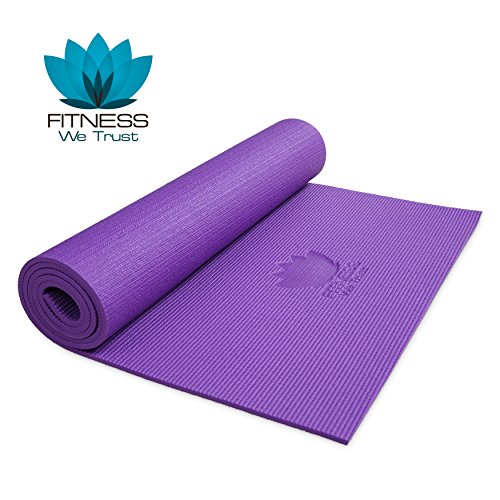 Fitness We Trust Non Slip Purple Yoga Mat Bag Included Carrier